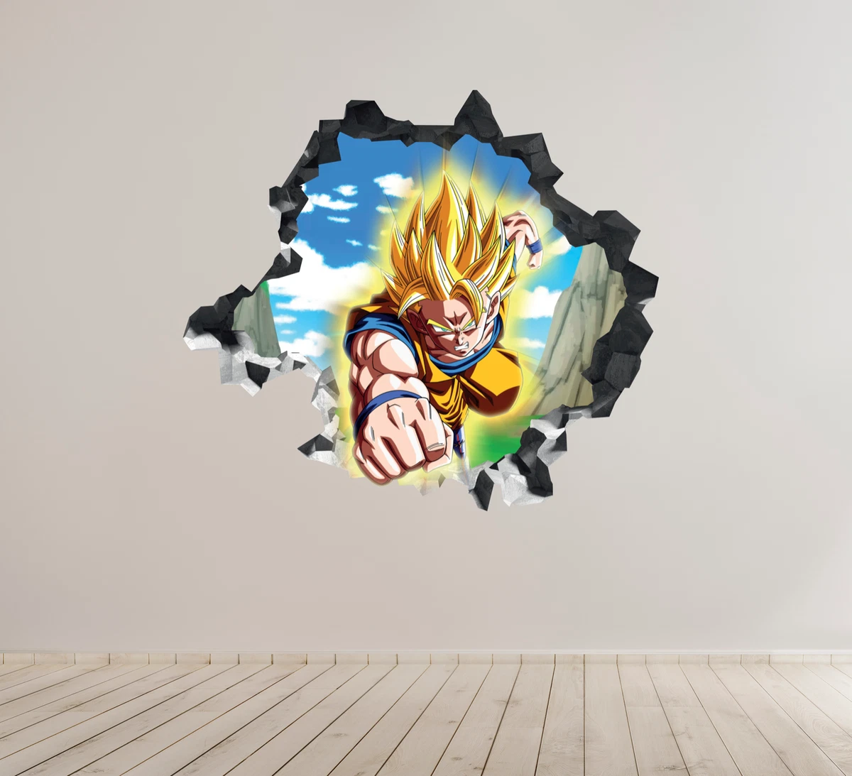 Super Goku for Wall decoration Paper Print - Animation & Cartoons