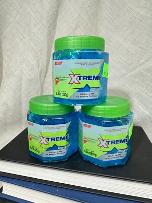 Lot 3 Wet Line Xtreme Professional Styling Gel 35.27 oz Extreme 24 hr Hold Blue