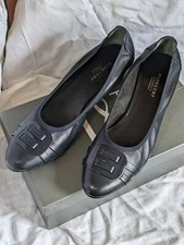 Mark Lemp Classics Navy Blue Leather Pumps 11 N New in Box