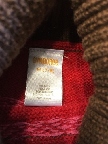 Gymboree Girl's Multi Color Striped Short Sleeve Turtleneck Sweater Medium 7/8 - Picture 7 of 8