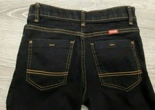 WRANGLER FLEX Boys Size 14 Reg Black Straight Leg Adjustable Flex Waist Jeans