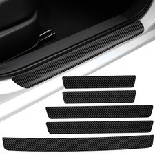 Carbon Fiber Door Sill Protector Waterproof Scratch Resistant Universal Fit
