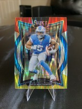 2024 Panini Select - Concourse David Montgomery #45 Red & Yellow Shock Prizm