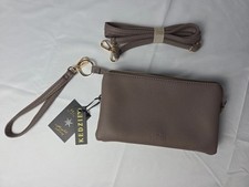 Kedzie Eclipse Wallet Crossbody Bag Wristlet Soft Supple Gray New With Tags