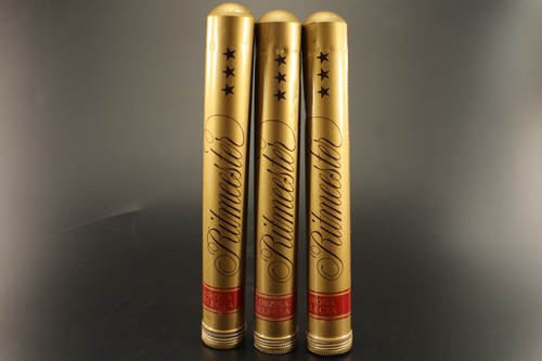 Ritmeester Hall Corona Cigar Tube Aluminum Set 3 Smoking Memorabilia Vtg Empty