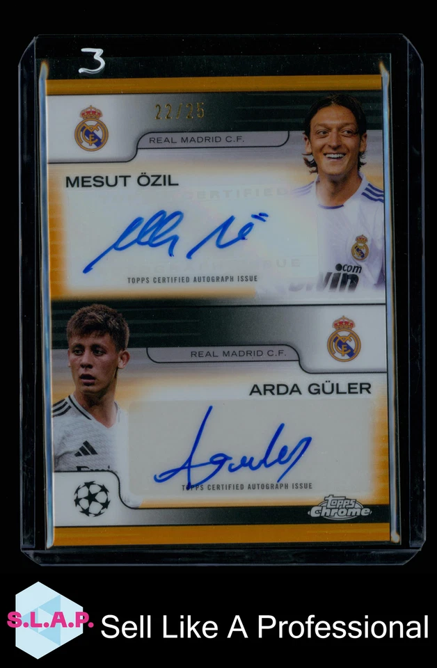 MESUT ÖZIL&ARDA GÜLER /25 TOPPS CHROME DA-OG 2025 UCL REAL MADRID ENG DUAL AUTO