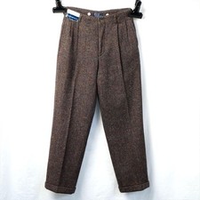 80S Vintage Ralph Lauren Wool Tweed Slacks Made In Usa UNUSED deadstock from JP