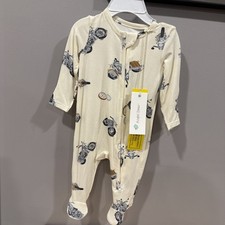 angel Dear Bamboo Romper Zip Footie Size 0-3M Motorcycle    