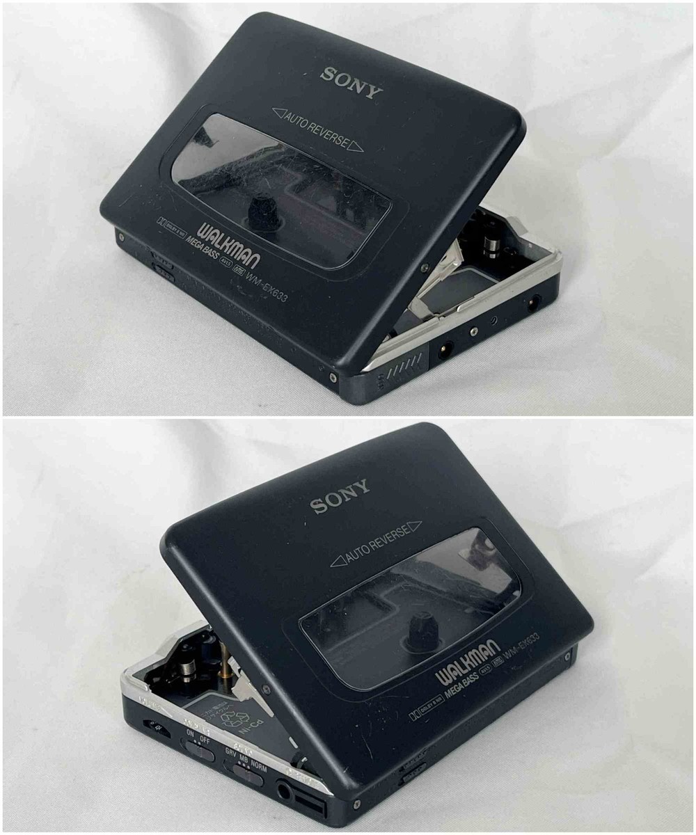 SONY WM-EX633 1996 Black Walkman Vintage Cassette Player Made in