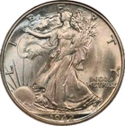 1942 Walking Liberty Silver Half Dollar - NGC MS63 - Blue Golden Toning