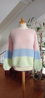Strickpullover von Vero Moda, Größe XS, oversize, rosa grün blau, neu 