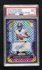 2019 Panini Prizm Rookies Purple Power 42/49 Diontae Johnson PSA 9 MINT Auto x2o