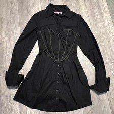 Urban Outfitters Coastal Cowgirl Shirt Dress with Corset Detail, Small