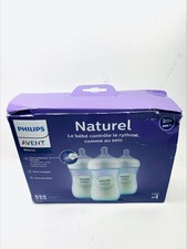 Philips Avent Natural Baby Bottle Blue 9oz 3pk SCY90323 - New Damaged Box