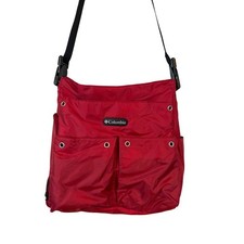 Columbia Red Ripstop Diaper Crossbody Bag Uti...