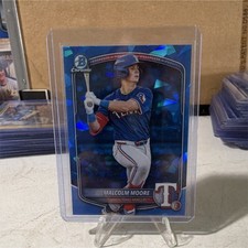 2024 Bowman Chrome Draft Sapphire Malcolm Moore BDC-191 Texas Rangers