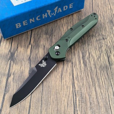 NEW Benchmade 940BK Osborne AXIS Lock Knife Green (3.4'' Black) Folding Knife