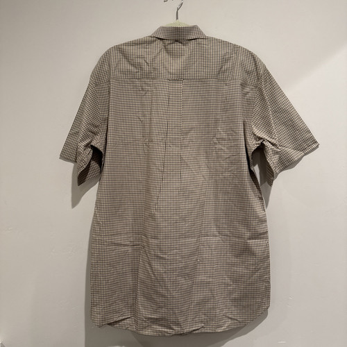Nordstrom Vintage Mens Size Large Tan Button Shirt 100% Cotton Wrinkle Free 108 - Picture 2 of 8