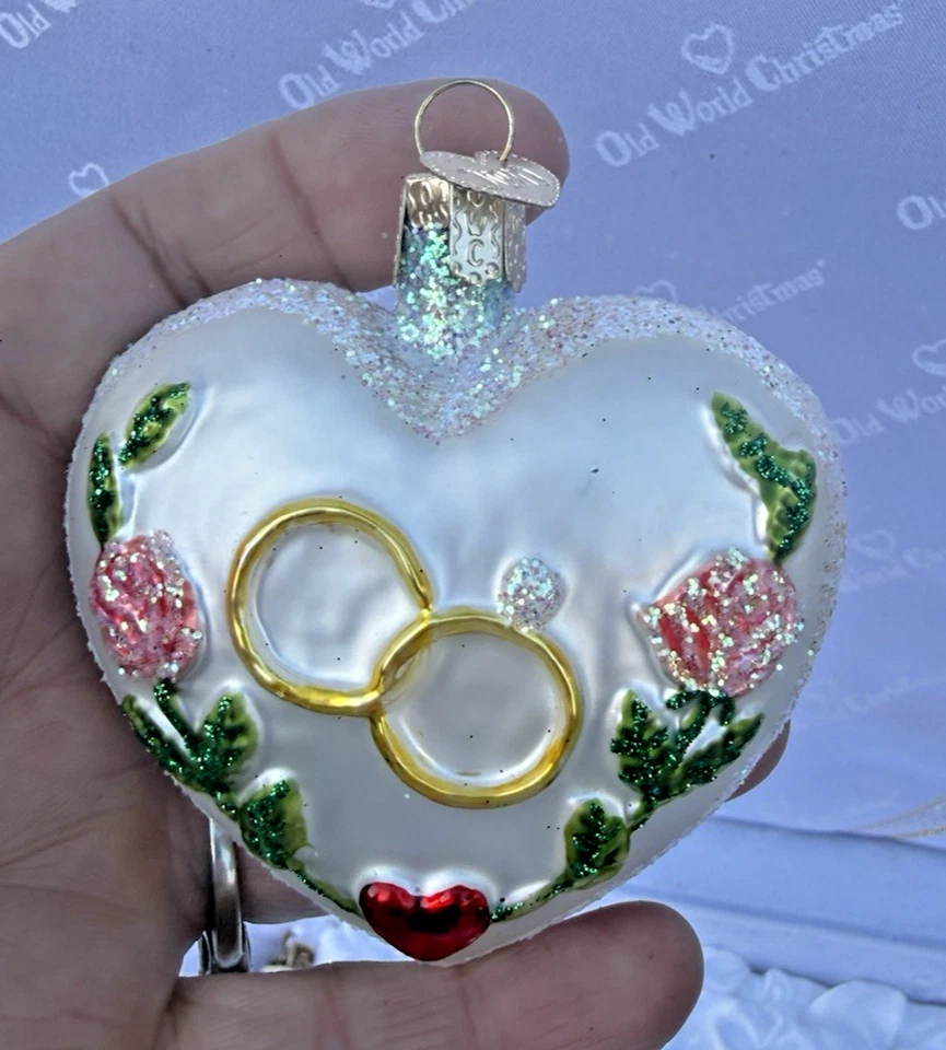 Antiguo Mundo Navidad Novia Colección Boda Regalo Adorno Set Caja tiene desgaste Foto 4 de 4