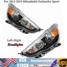 Fits Mitsubishi Outlander Sport 2011-2019 Pair Halogen Headlight Lamp Left+Right