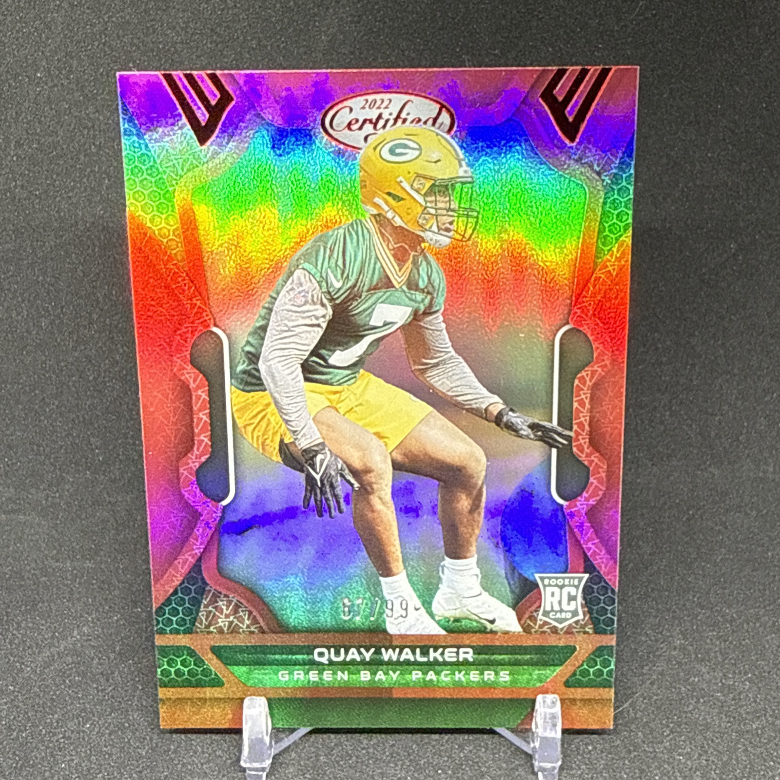 2022 Panini Certified Quay Walker Mirror Red Rookie /99 RC Packers #153