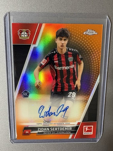 2021-22 Topps Chrome Bundesliga Zidan Sertdemir Orange Rookie Auto Autograph /25