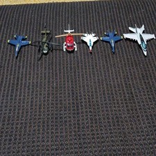 Lot of 6 Diecast Military Airplane  Helicopter Models Blue Angels USAF