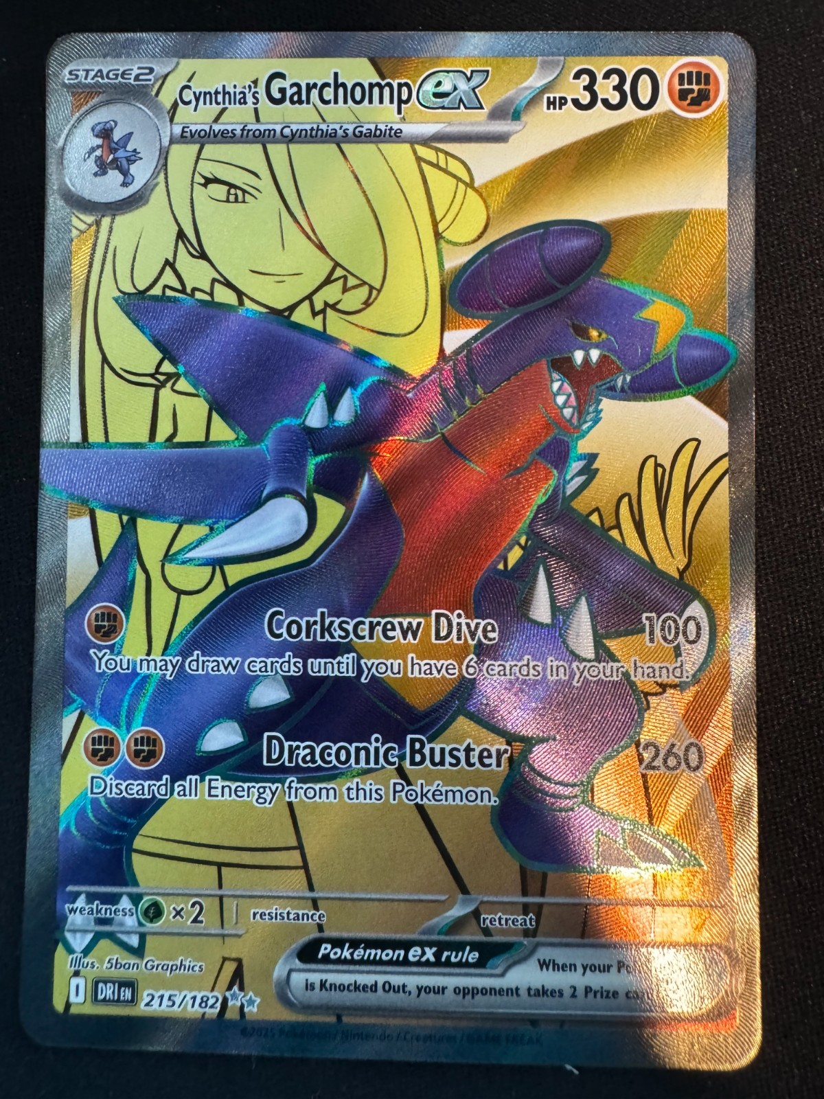 Cynthia's Garchomp ex 215/182 Sv10: Destined Rivals Holo