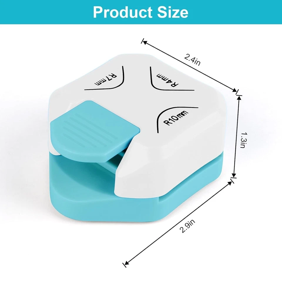 Paper Corner Cutter Punch, Rounder Punch for Scrapbook White Blue - Image 2 of 4