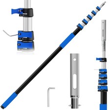 5 20 FT Telescopic Pool Pole Aluminum Flip Lock Adjustable