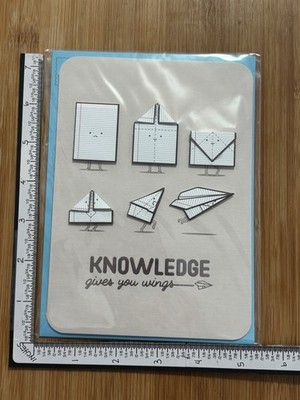 Papyrus Greeting Card Graduate Graduation Grad Knowledge Gives you Wings Paper