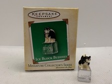 Ice Block Buddies 2004 Miniature-Husky Pup On Block Of Ice-Hallmark Ornament