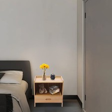Nightstand End Table w/ pull-out drawer Storage Organizer Bedside Table