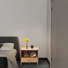 Nightstand End Table w/ pull-out drawer Storage Organizer Bedside Table