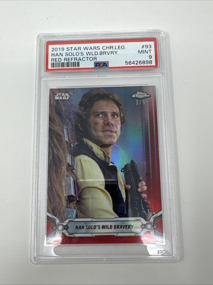 2019 Star Wars Topps Chrome Han Solo Red Refractor /5 Variation