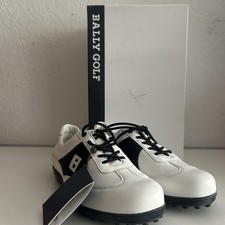 BALLY GOLF ALBATROS White/Black–Genuine Leather–UK 9/US 10/EU 43⅓–NEU
