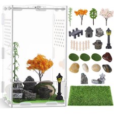 Jumping Spider Enclosure Habitat Miniatures Figurines Accessory Set 23 PCS
