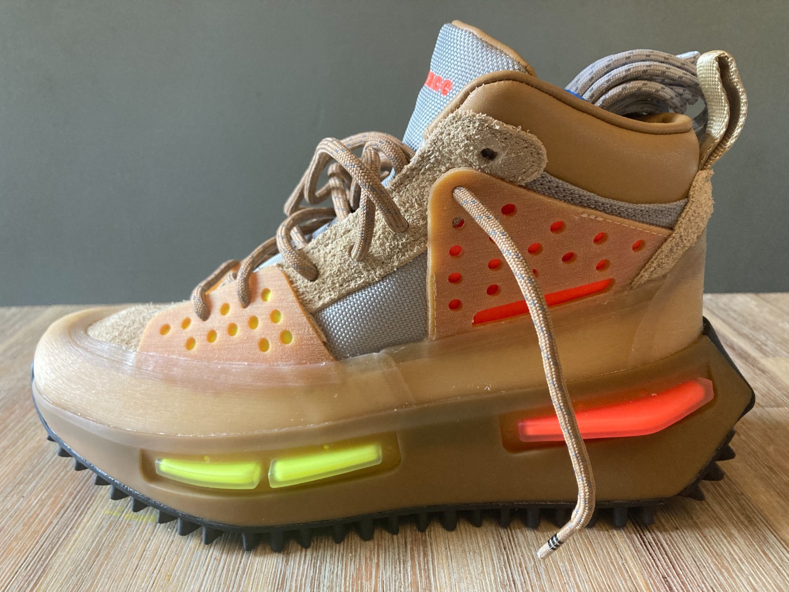 Adidas HU NMD S1 Ryat Tan x Pharrell Hu Tan Volt Orange GV6638 Size 7 RRP £220 image 8