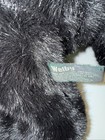 RUSS WELBY Black 16" Stuffed  Bear - Black/White Checkered Bow — photo 4