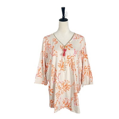 Belle by Kim Gravel Primabelle Knit Ciao Bella! Tassel Zip Top Tunic Size 2X