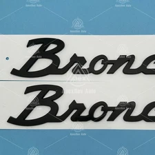 2PCS Matte Black Retro Style Tailgate Fender Badge Emblems Fit for Bronco