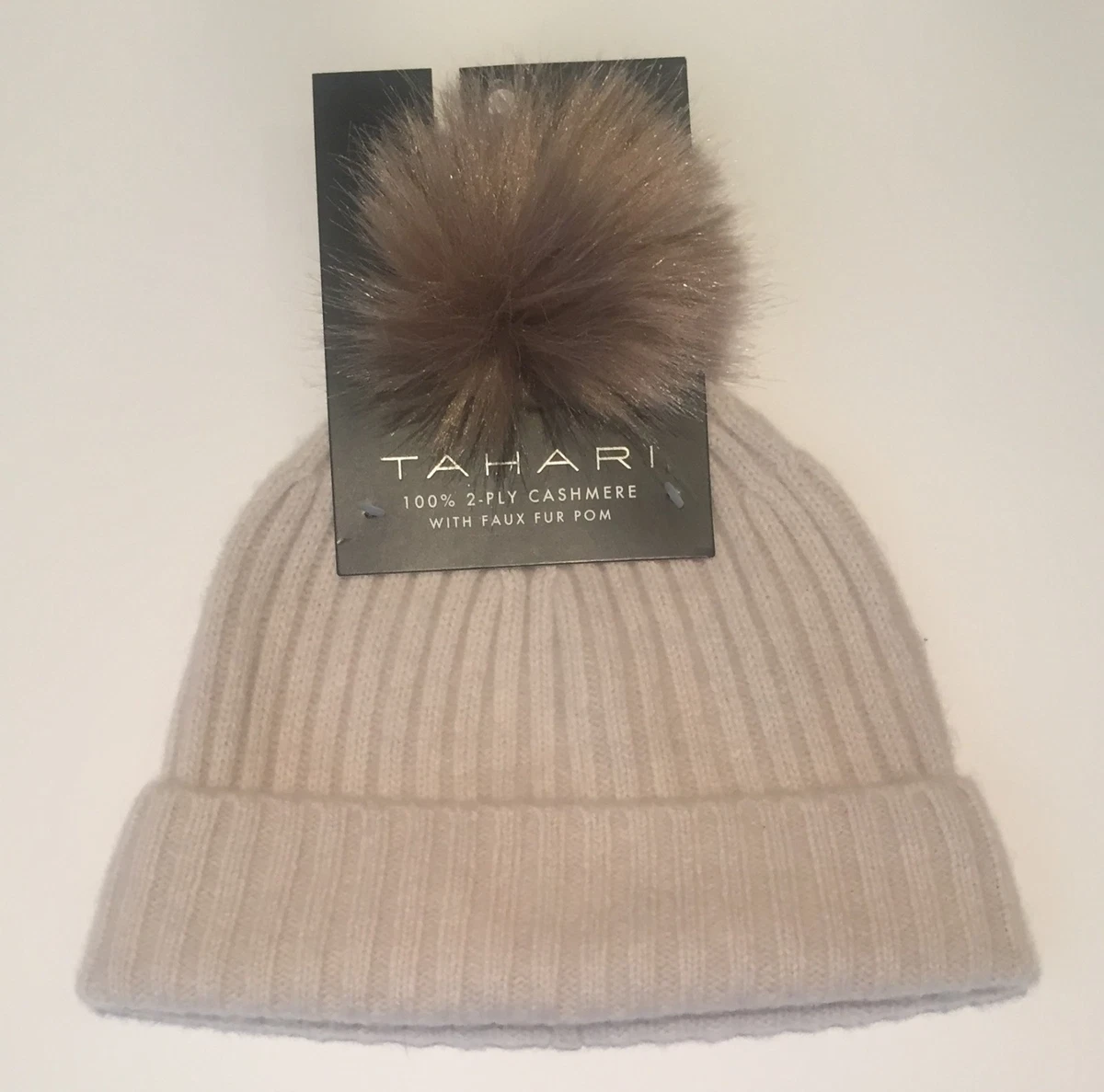 NWT! DongLi - 100% Cashmere Pom Beanie Hat in Camel Pure Cashmere Beanie Light Camel | A Lil Thyme main image 2