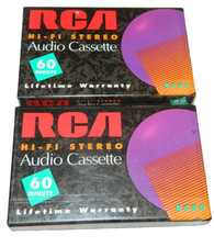 RCA Hi-Fi Stereo Audio Cassette 60 Minute Lot of 2 NEW Sealed