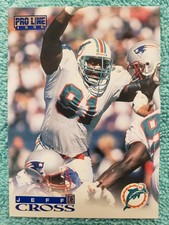 1996 PRO LINE JEFF CROSS #205 MIAMI DOLPHINS 