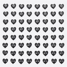 256 Pcs Heart Rhinestone 6Mm Self Adhesive Gems Stickers Jewelry Stickers for Va