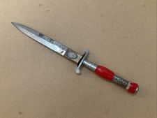 Vintage SOLIGEN Germany High Life Dagger Red And Wood Handle