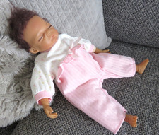 WALTRAUD HANI SCHLAFAUGEN NEW BORN REALISTISCH LEBENSECHT BABY PUPPE SAMMLUNG