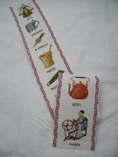 Kreuzstich Stickbild "Mette & Maren" Wandbehang Handarbeit fertig dänisch