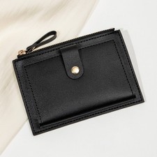 Women's Slim PU Leather Card Holder Mini Wallet Credit Card Pocket Case