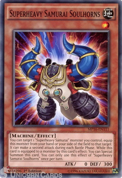 MP16-EN111 Superheavy Samurai Soulhorns Common 1st Edition Mint YuGiOh Card